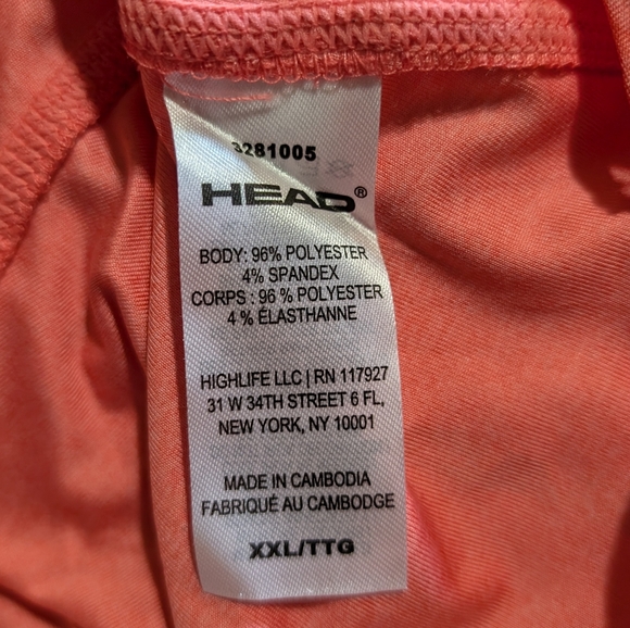 XXL Neon Pink Head Activewear Tee Shirt - Picture 5 of 5